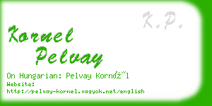 kornel pelvay business card